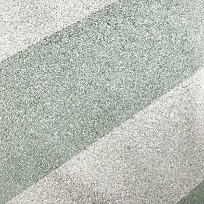 Carta da parati a righe medie Verde e Bianco in TNT