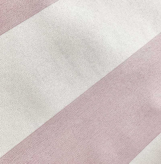 Carta da parati a righe medie Rosa e Bianco in TNT