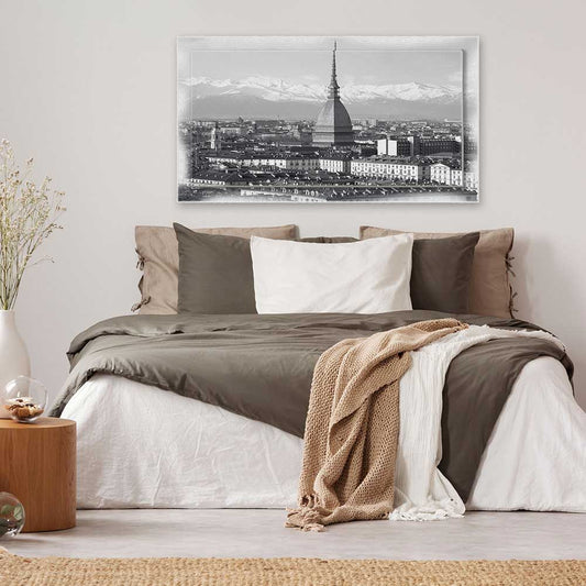 Quadro Torino Mole Antonelliana su tela con cornice decorata