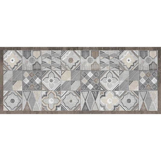 Passatoia in vinile Piastrelle Grigio Marrone