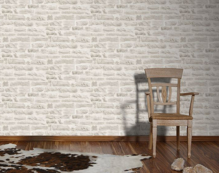Carta da parati Pietre Clear Grey
