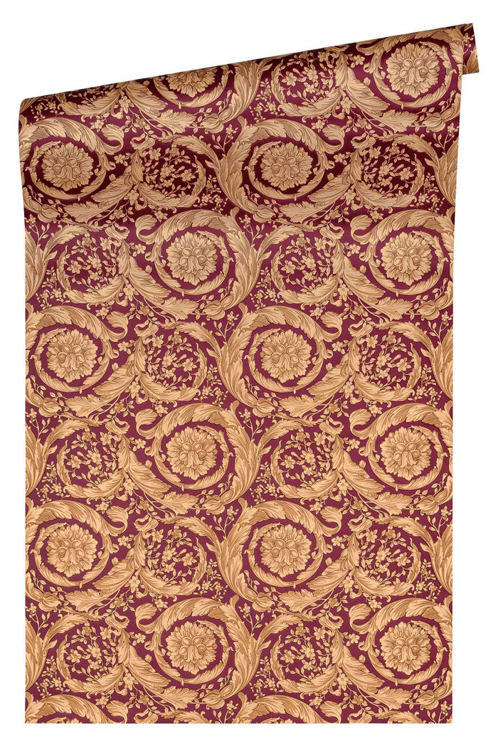 Carta da parati Versace Barocco Red