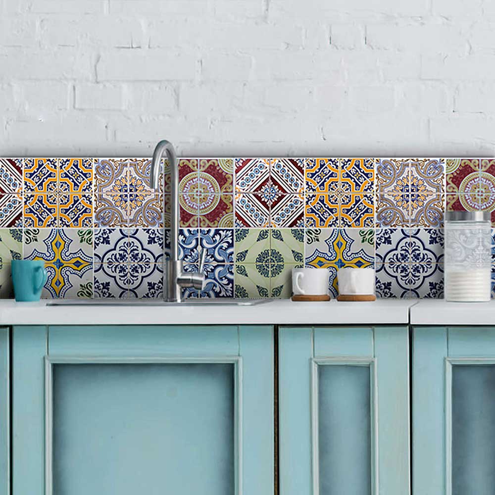 Paraschizzi cucina in alluminio Azulejos