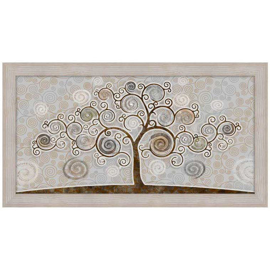 Quadro Albero della Vita con cornice beige moderno