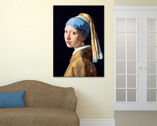 Quadro d’autore Vermeer Ragazza con Orecchino di Perla su tela