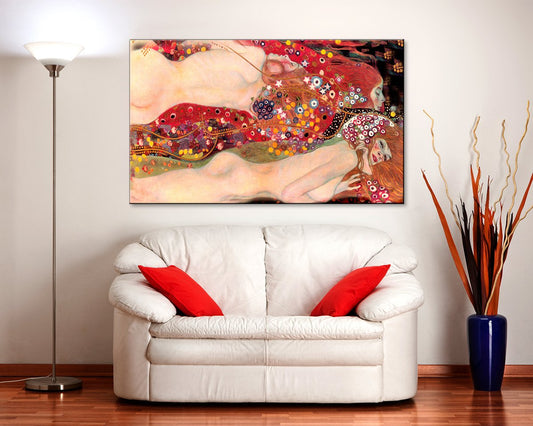 Quadro d’autore Klimt Serpenti d'Acqua II su tela