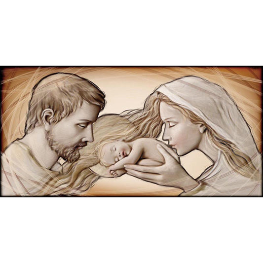 Quadro religioso Holy Kiss Brown su tela