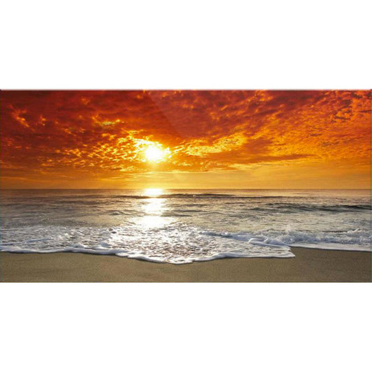 Quadro paesaggio L'Immenso su vetro
