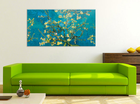 Quadro d'autore Van Gogh Mandorlo in Fiore su vetro