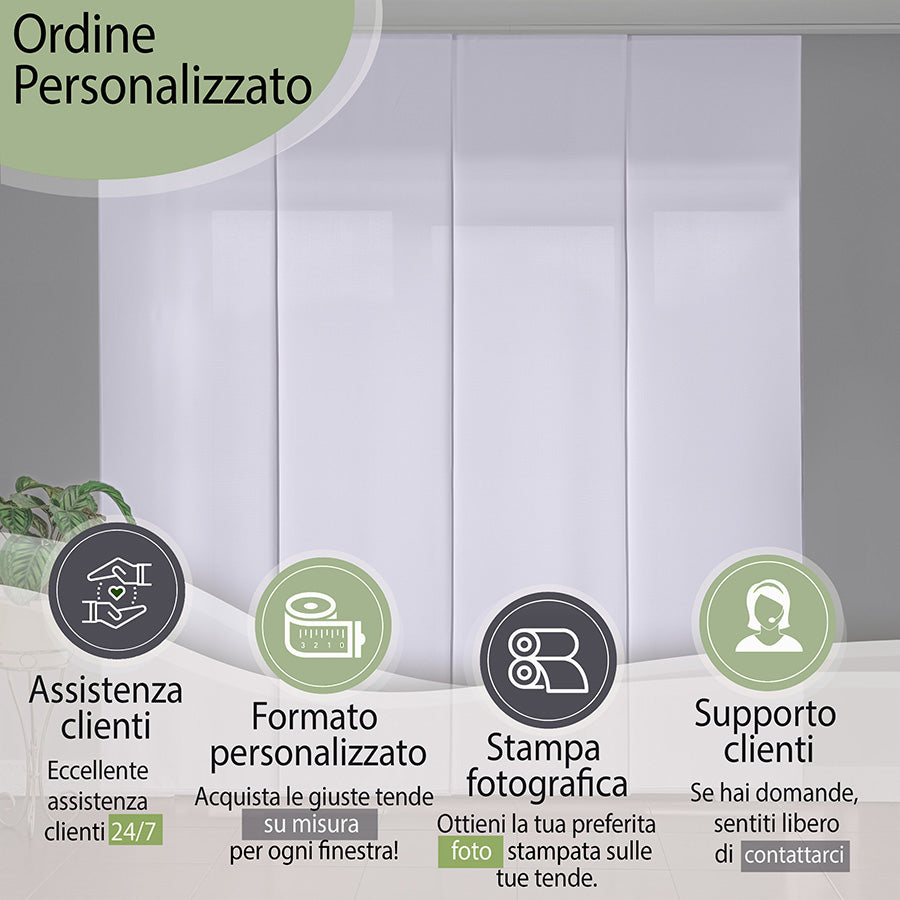 Tenda a pannello Bianco oscurante | pannello scorrevole