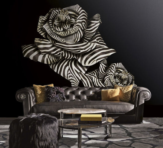 Pannello Zebra Striped Rose | Roberto Cavalli 8