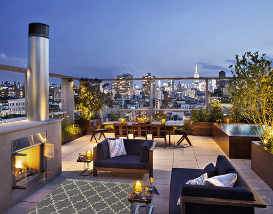 Tappeto per esterno Geo City per terrazzo e balcone