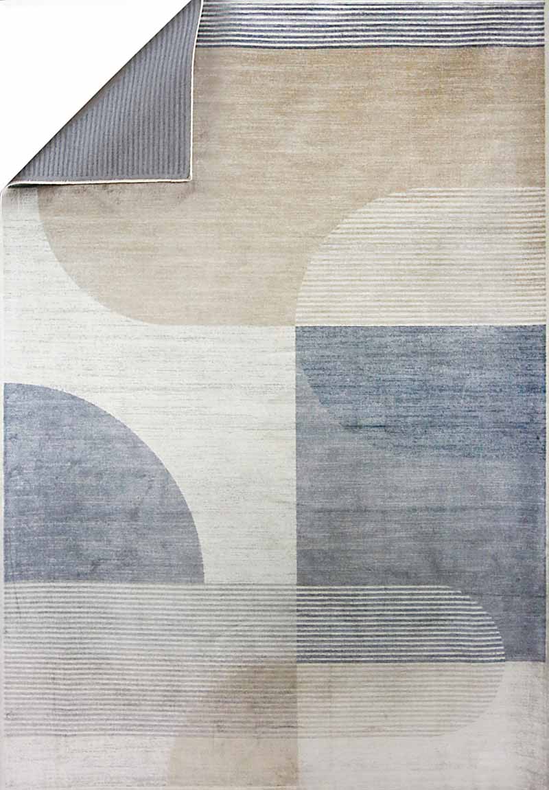 Tappeto moderno Lotus Azzurro Beige