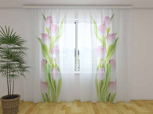 Tenda classica Tulipani Rosa decorativa