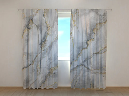 Tenda classica Marmo Grigio Oro decorativa