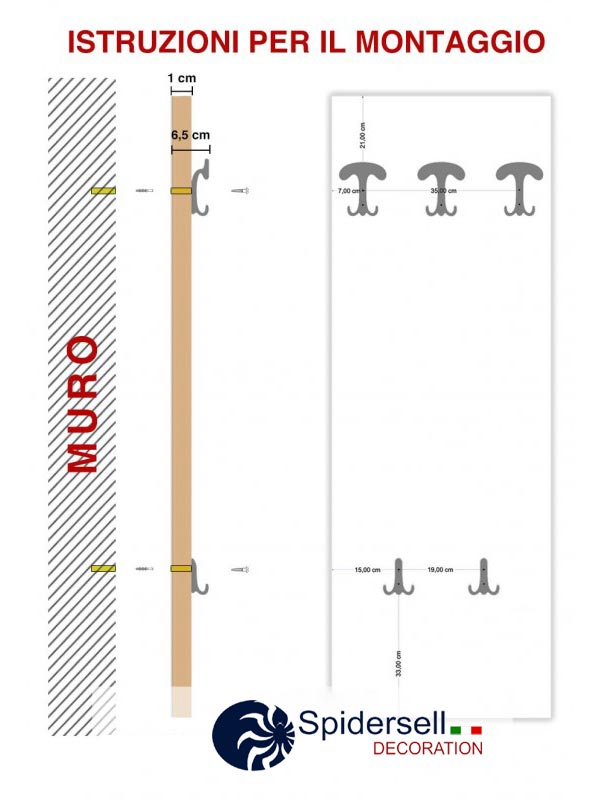 Attaccapanni da parete Hokusai