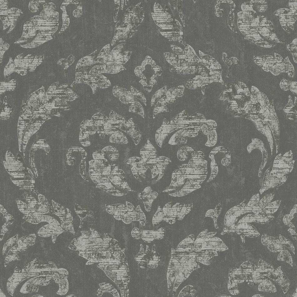Carta da parati Damask Silver Grey