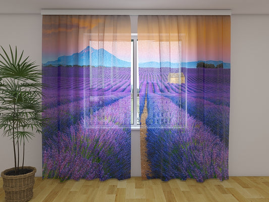 Tenda classica Campo di Lavanda decorativa
