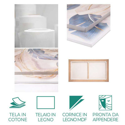 Quadro Bologna Canale delle Moline su tela con cornice decorata