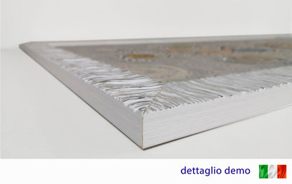 Quadro religioso Angioletti con glitter e cornice argento