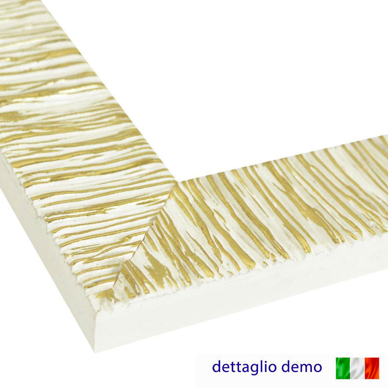 Quadro religioso Kiss Ceramic con glitter e cornice oro