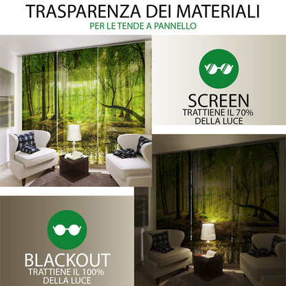 Tenda a pannelli scorrevoli Floreale Astratto