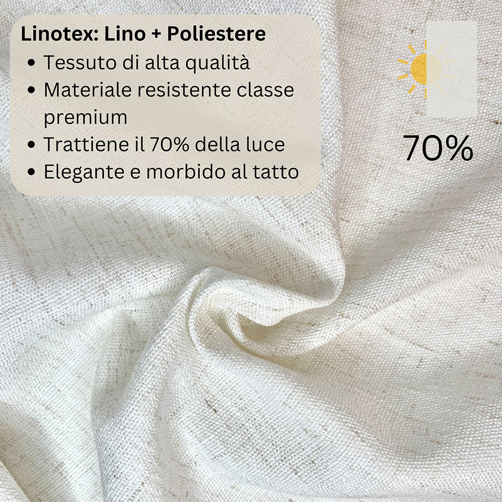Tenda a pannello Lino semi-filtrante | pannello scorrevole