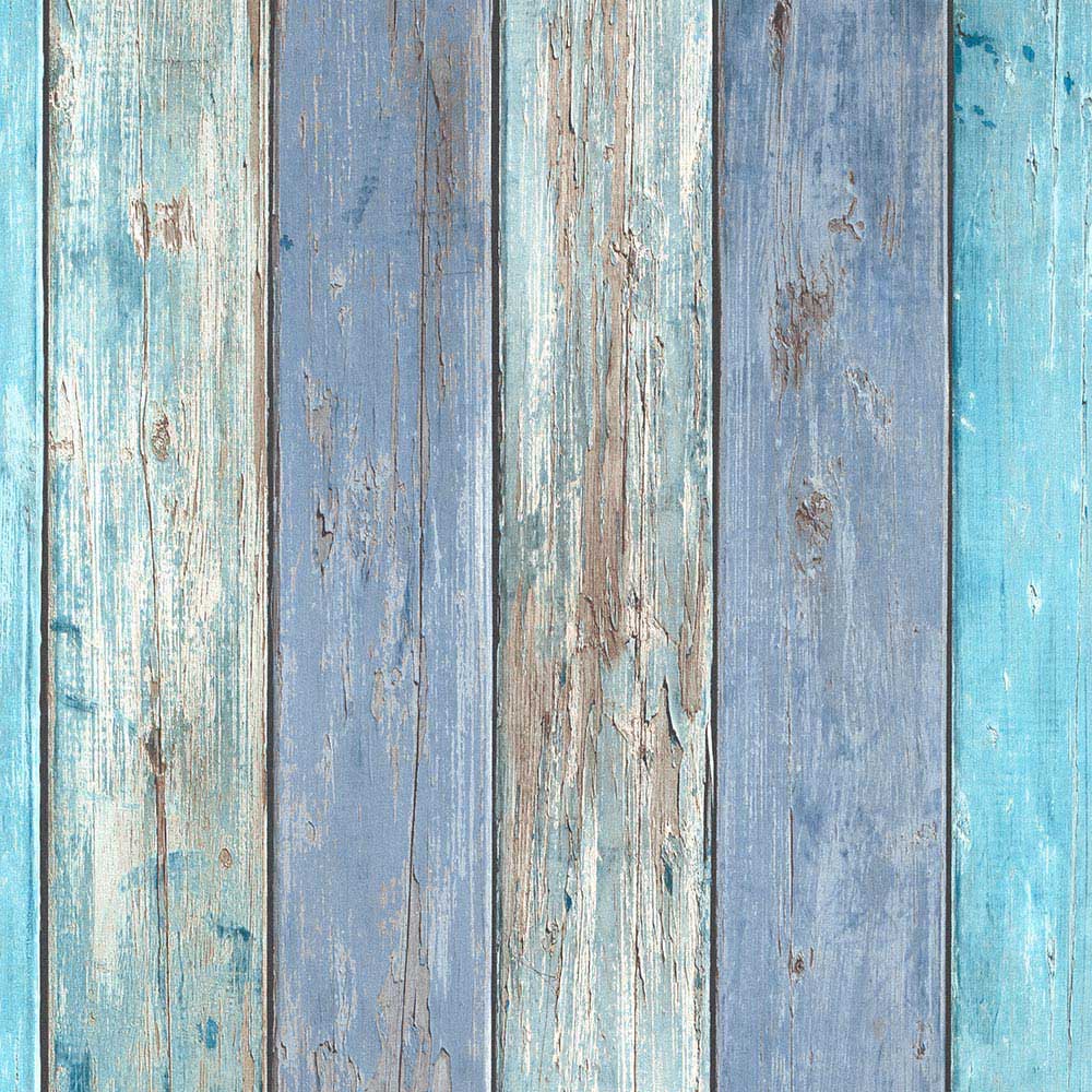 Carta da parati legno vintage azzurro