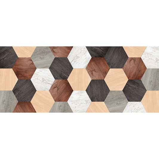Passatoia in vinile esagoni legno