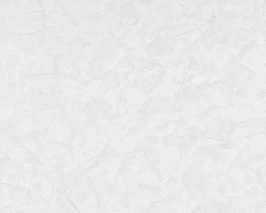 Carta da parati spatolato Bianco cangiante in TNT