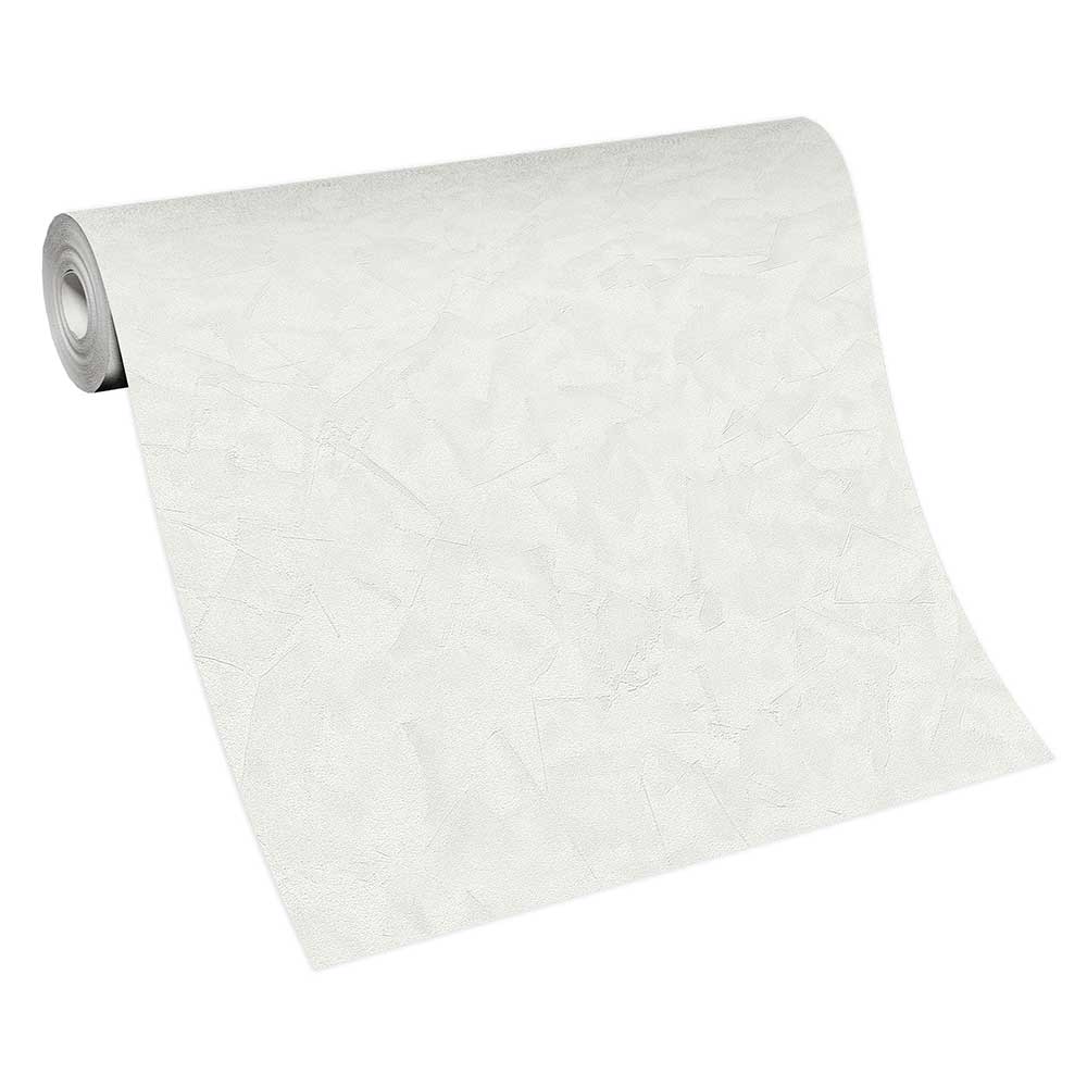 Carta da parati spatolato Bianco cangiante in TNT