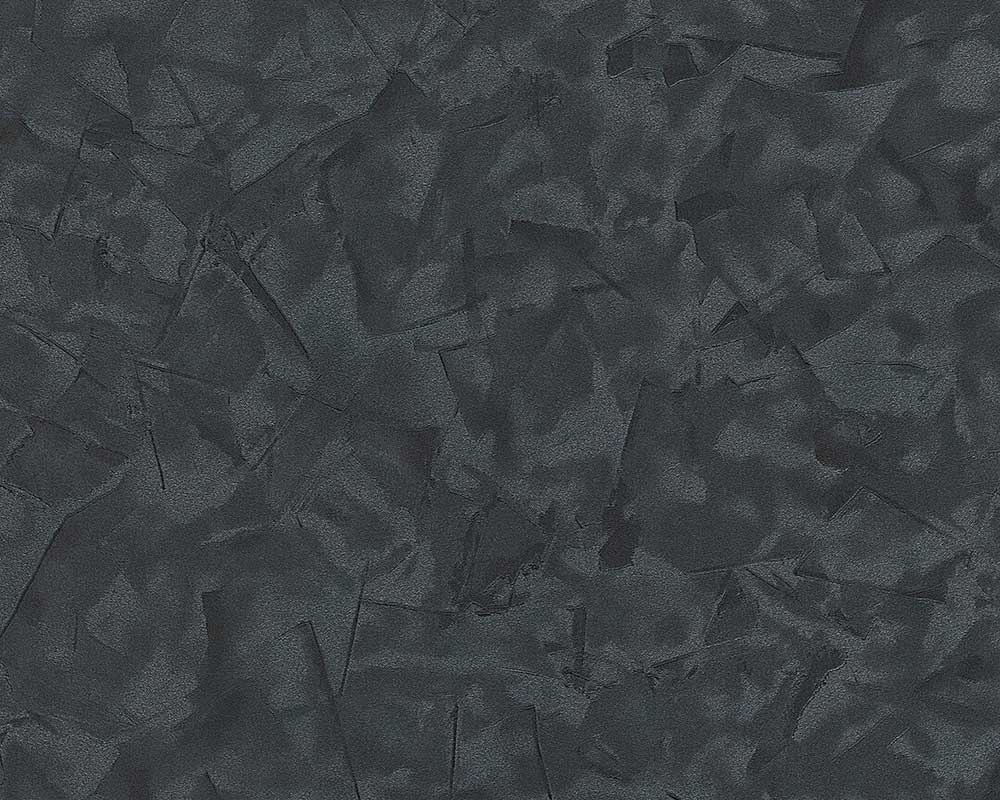 Carta da parati spatolato Nero cangiante in TNT