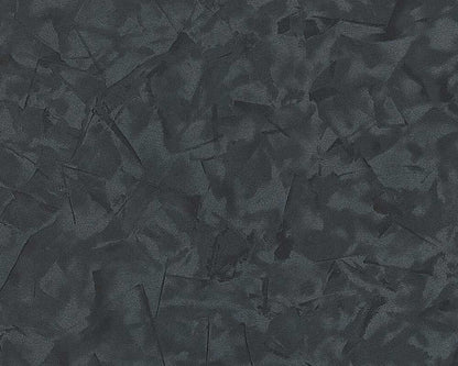 Carta da parati spatolato Nero cangiante in TNT