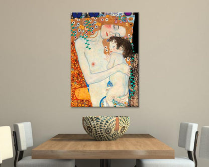 Quadro d’autore Klimt Madre con Bambino su tela