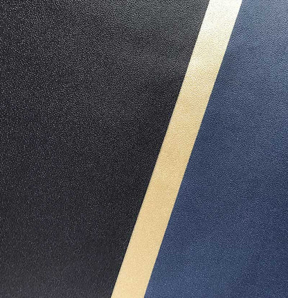 Carta da parati a righe Blu, Nero e Oro