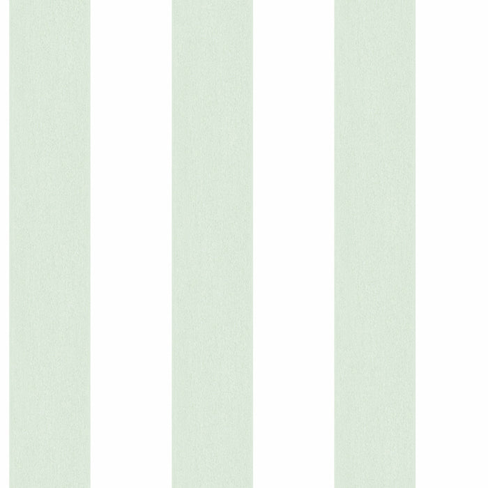 Carta da parati a righe medie Verde e Bianco in TNT