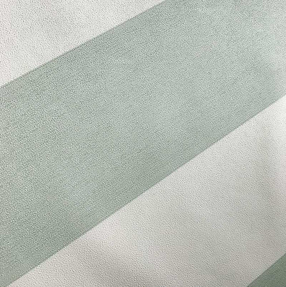 Carta da parati a righe medie Verde e Bianco in TNT