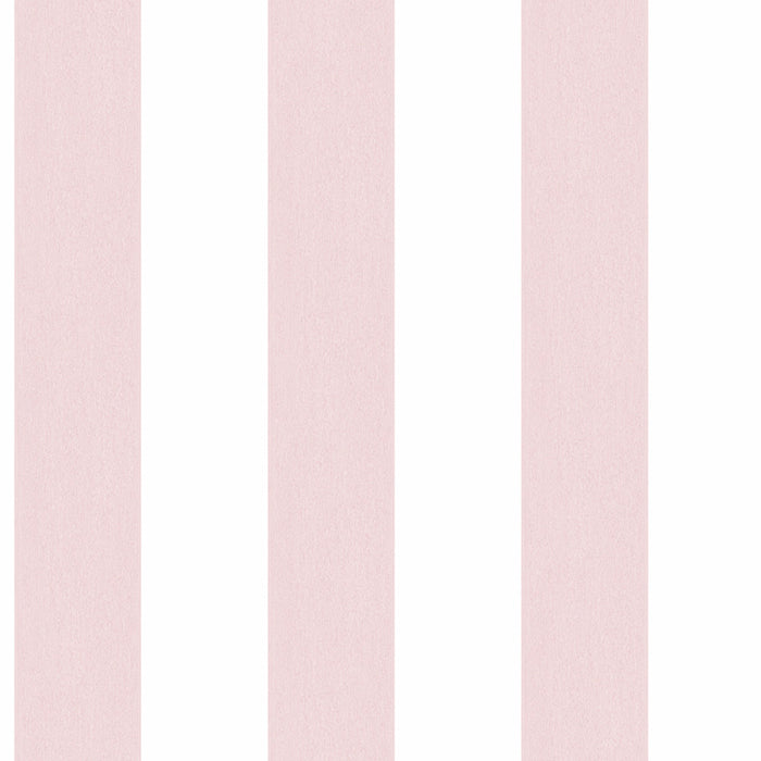 Carta da parati a righe medie Rosa e Bianco in TNT