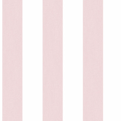 Carta da parati a righe medie Rosa e Bianco in TNT