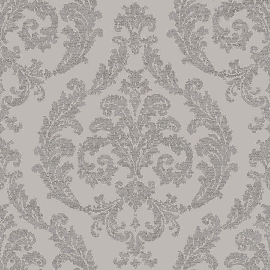 Carta da parati Damascata Residenza Grigio