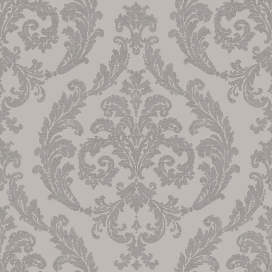 Carta da parati Damascata Residenza Grigio