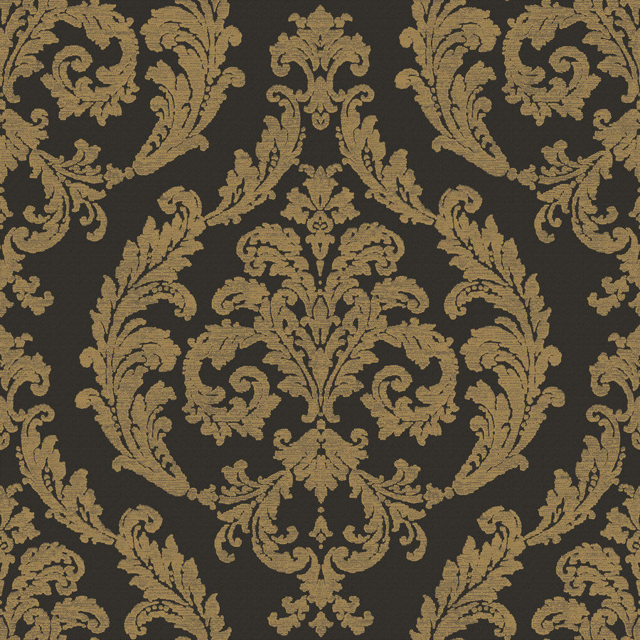 Carta da parati Damascata Residenza Brown