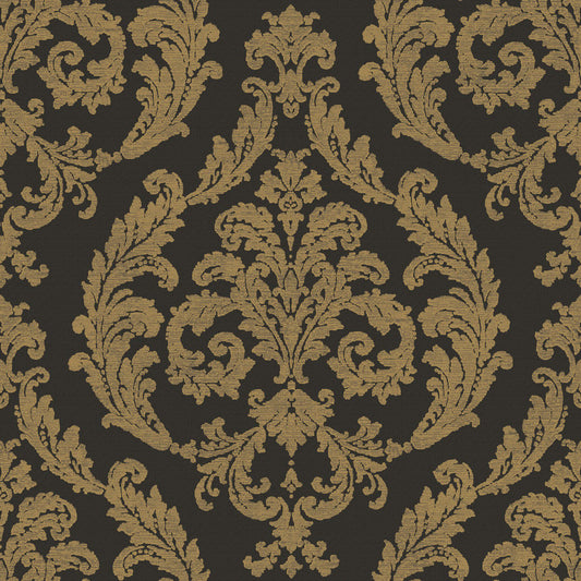 Carta da parati Damascata Residenza Brown