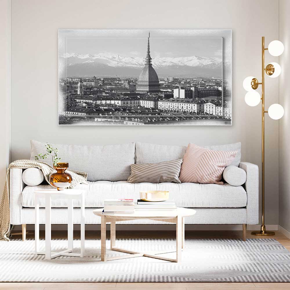 Quadro Torino Mole Antonelliana su tela con cornice decorata