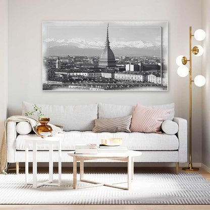 Quadro Torino Mole Antonelliana su tela con cornice decorata