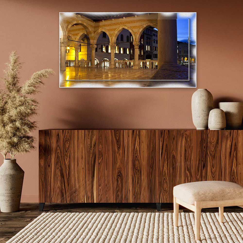 Quadro Udine Archi Loggia Lionello su tela con cornice decorata