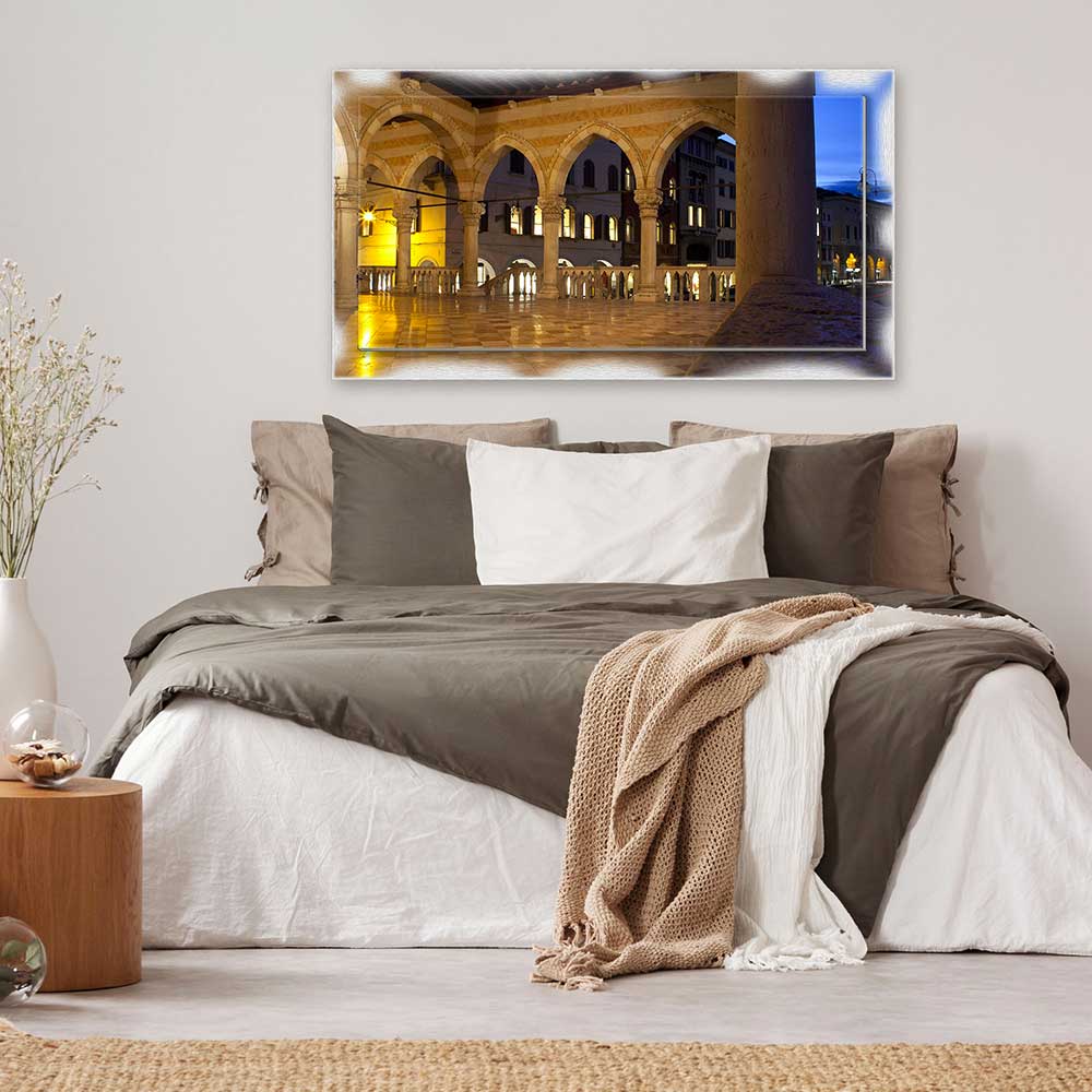 Quadro Udine Archi Loggia Lionello su tela con cornice decorata