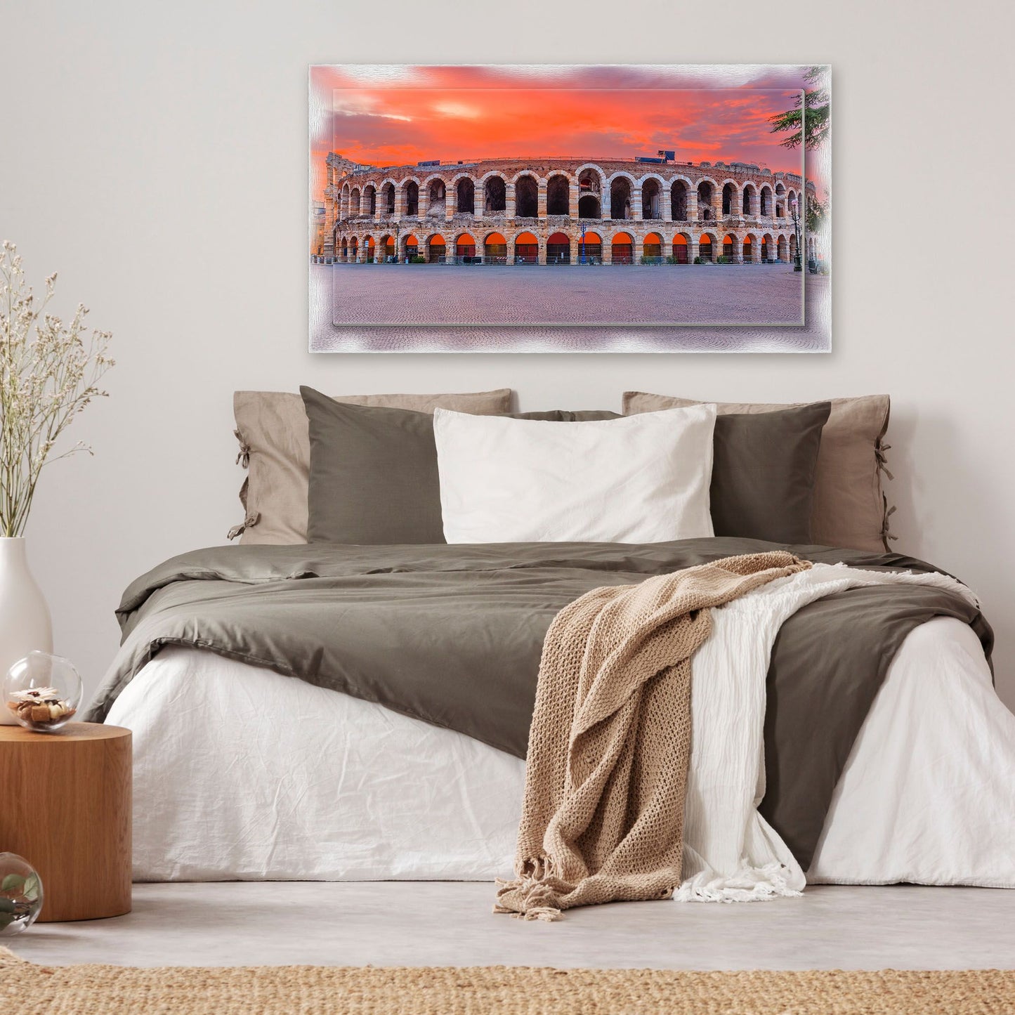 Quadro Verona Arena su tela con cornice decorata