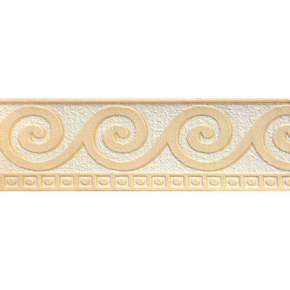 Bordo adesivo Riccioli Geometrici Beige