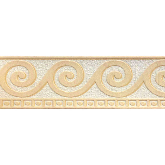 Bordo adesivo Riccioli Geometrici Beige